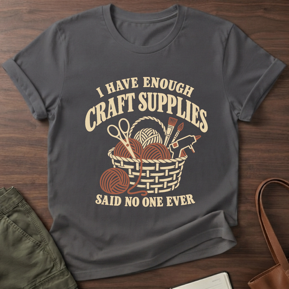 Craft Supplies T-Shirt - Charcoal