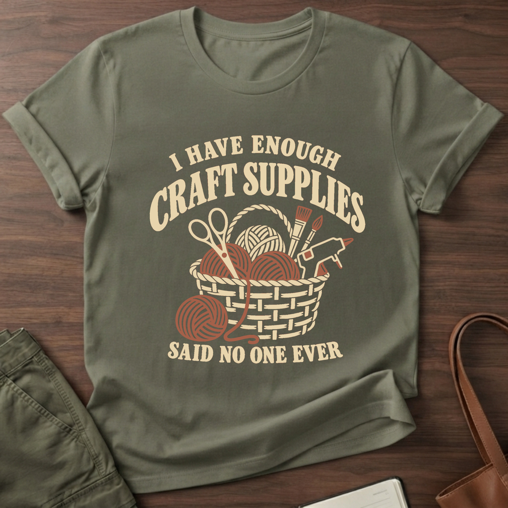 Craft Supplies T-Shirt - Military Green