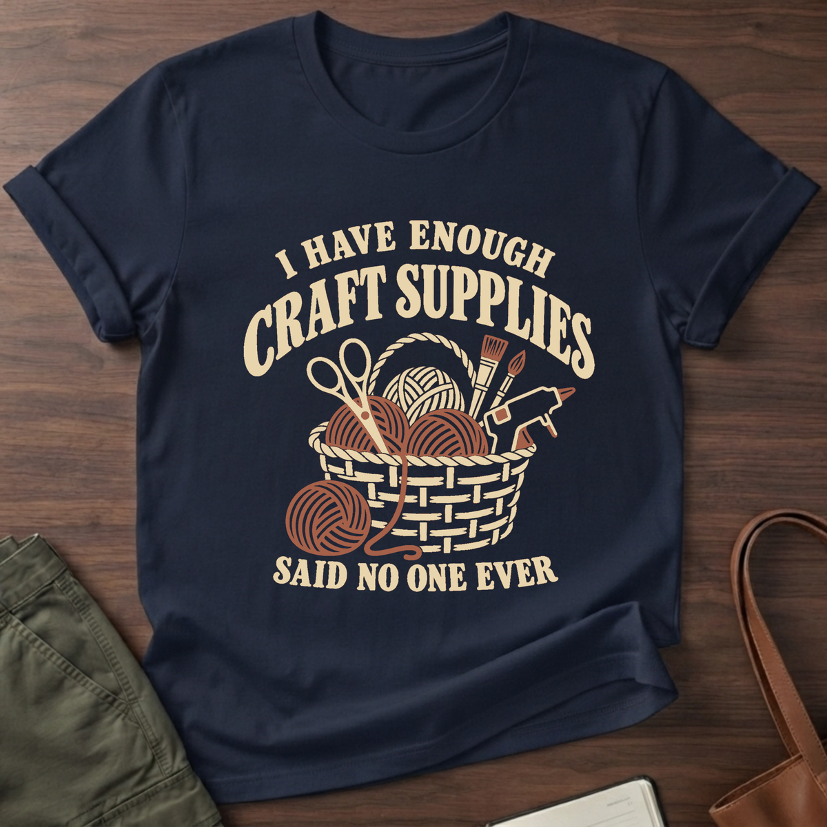 Craft Supplies T-Shirt - Navy
