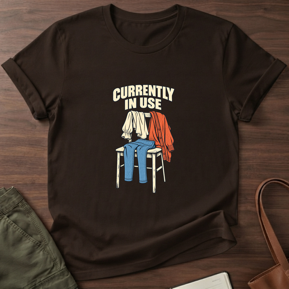 Currently In Use T-Shirt - Dark Chocolate