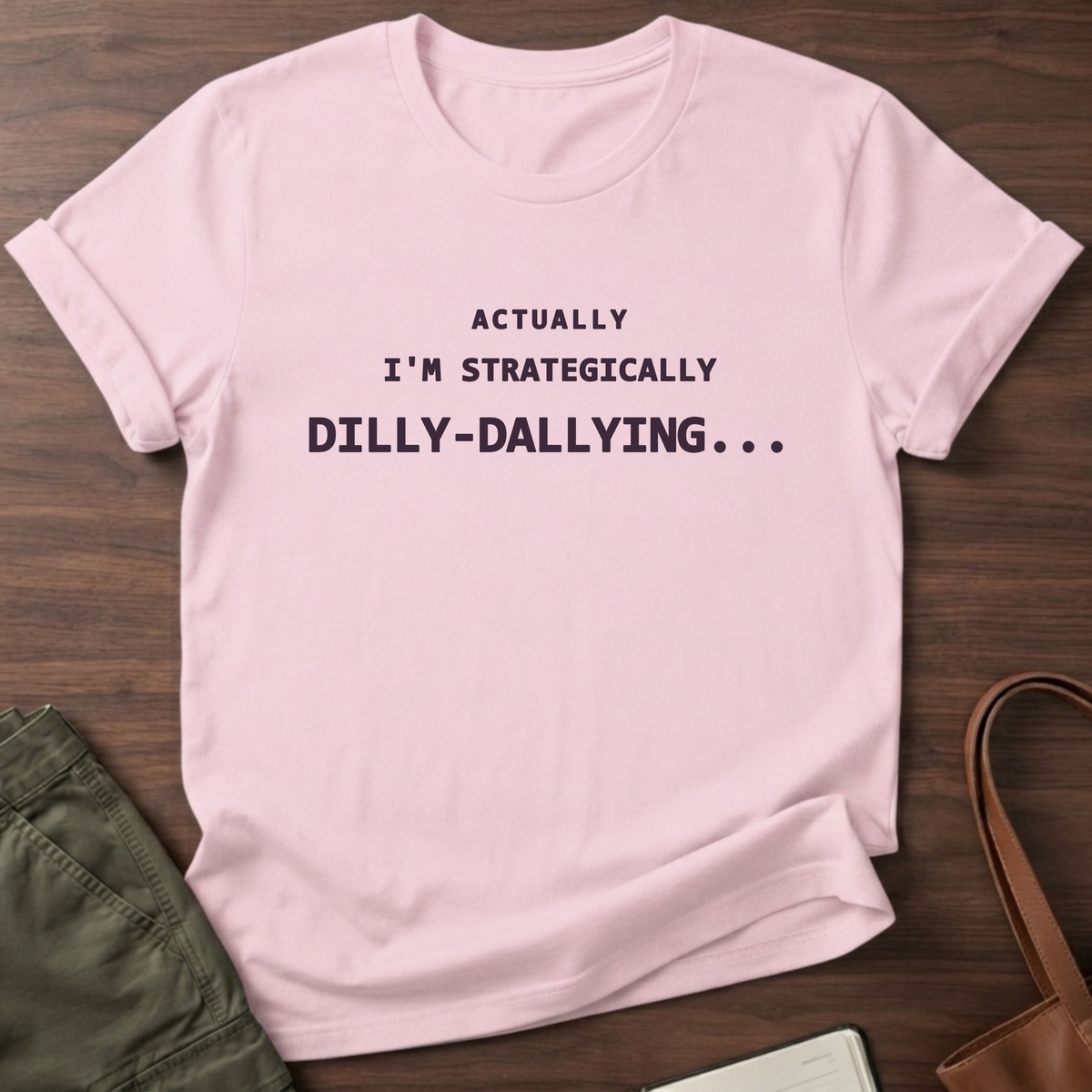 Dilly Dally T-Shirt in Light Pink
