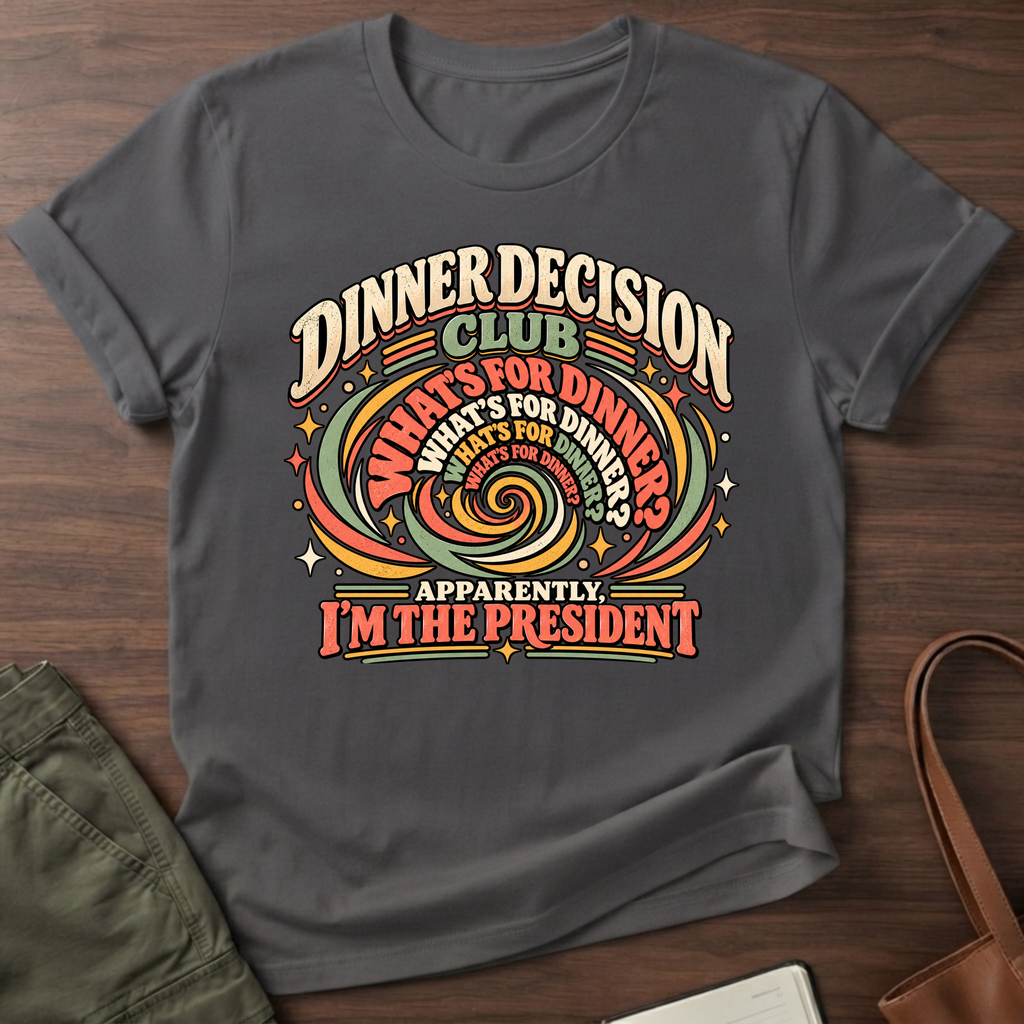 Dinner President T-Shirt in Charcoal
