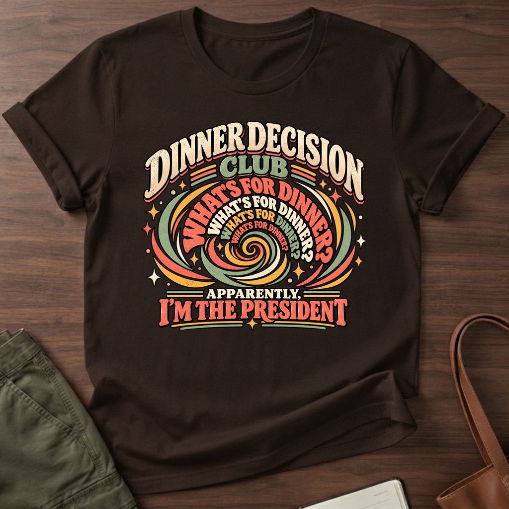 Dinner President T-Shirt in Dark Chocolate