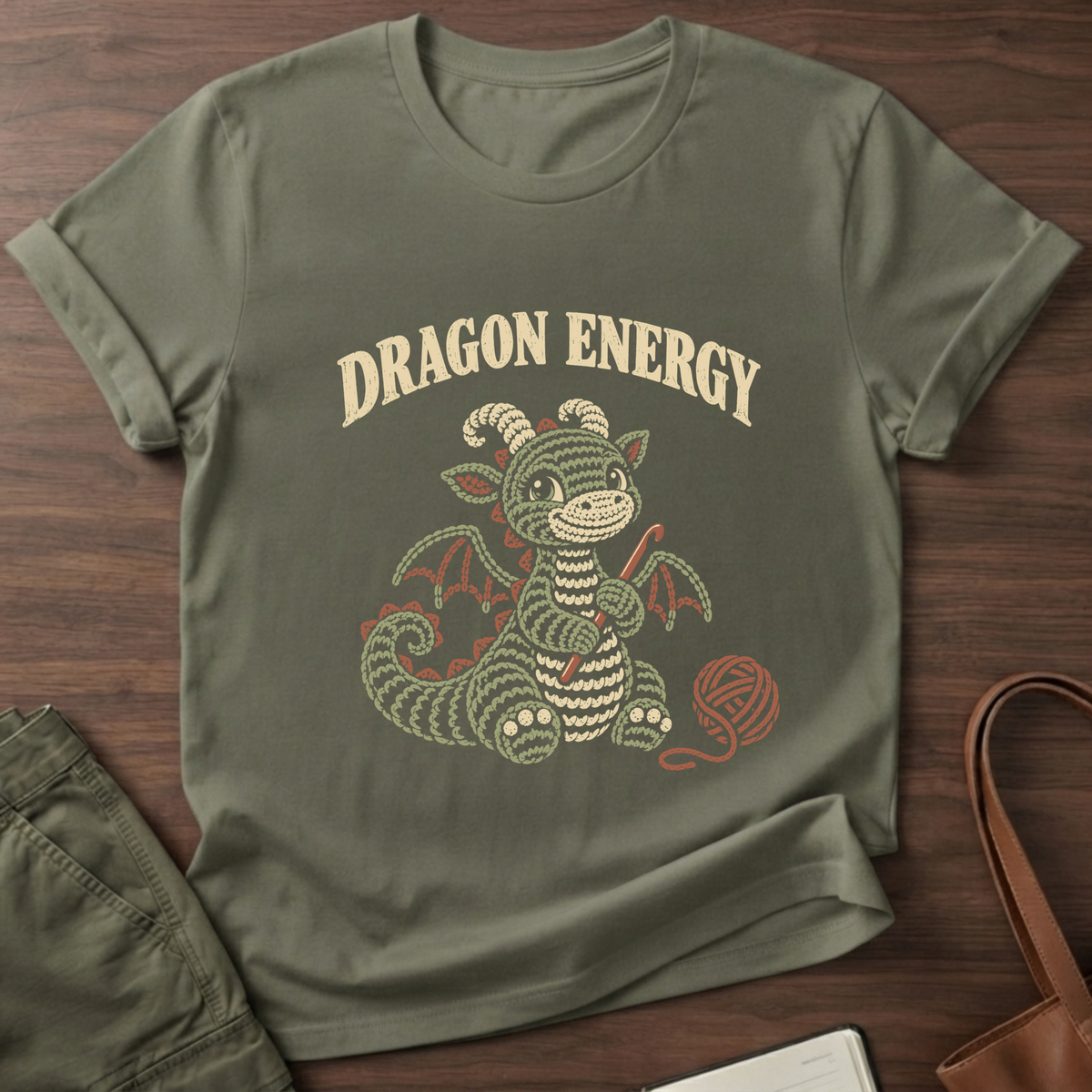 Dragon Energy T-Shirt - Military Green