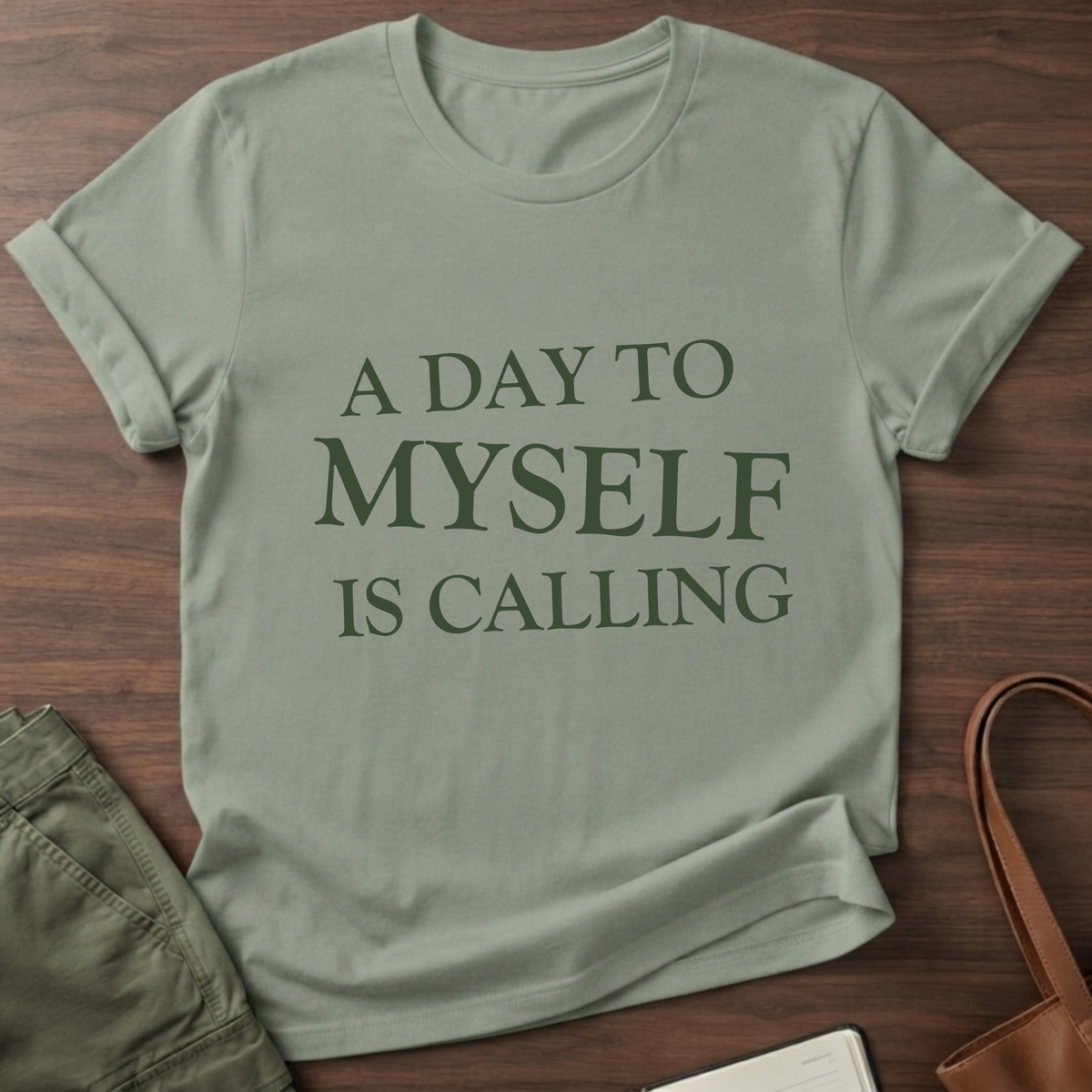 Day To Myself T-Shirt - Sage