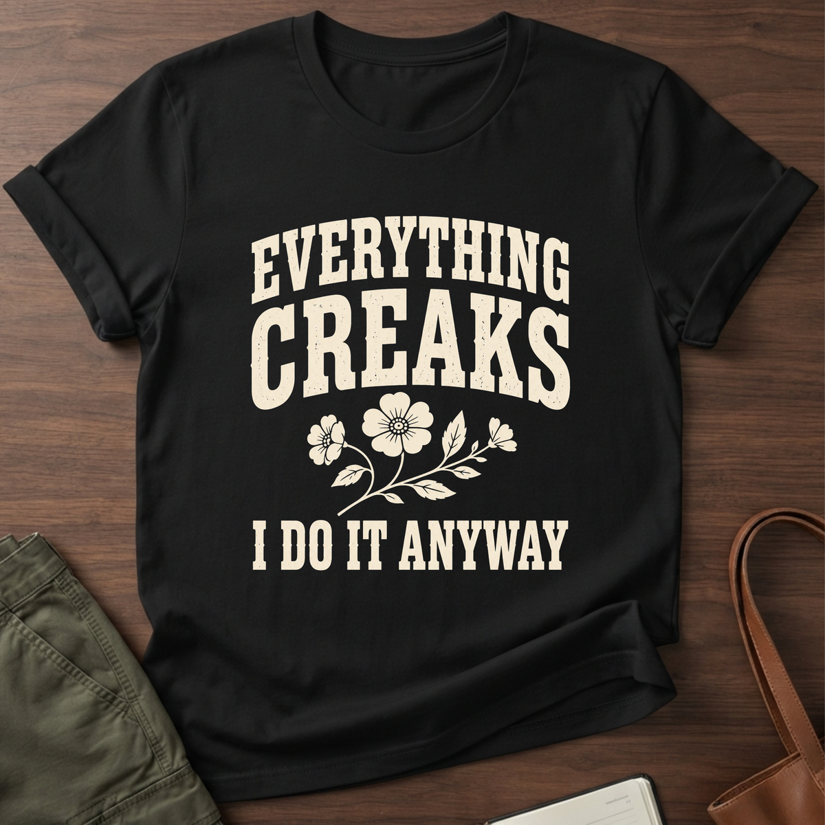 Everything Creaks T-Shirt - Black