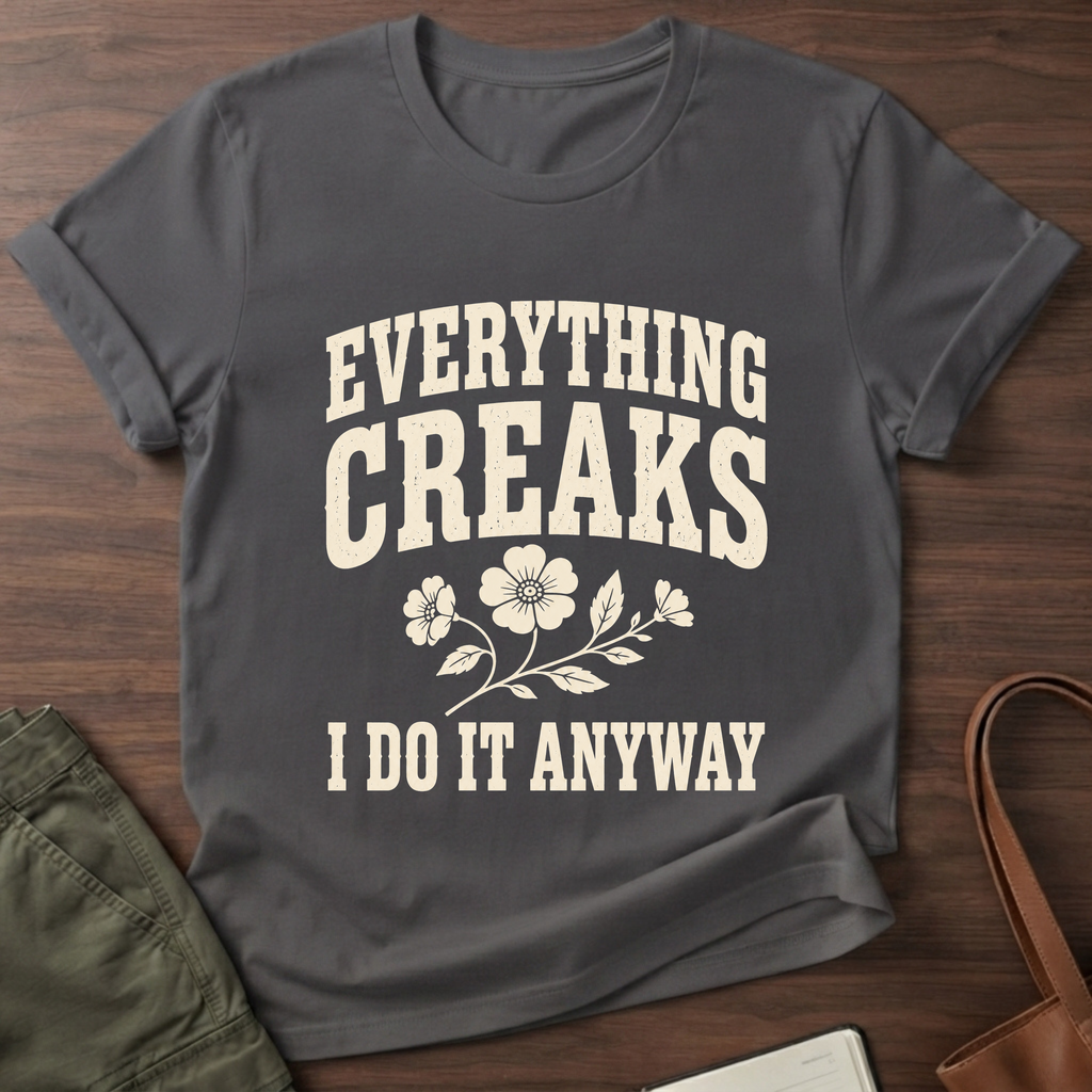 Everything Creaks T-Shirt - Charcoal