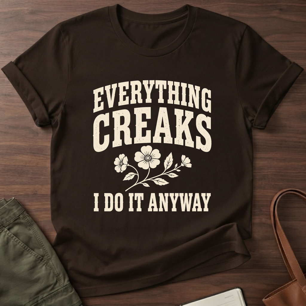 Everything Creaks T-Shirt - Dark Chocolate