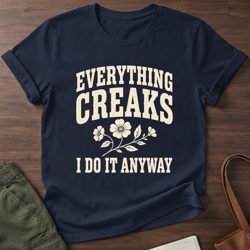 Everything Creaks T-Shirt - Navy