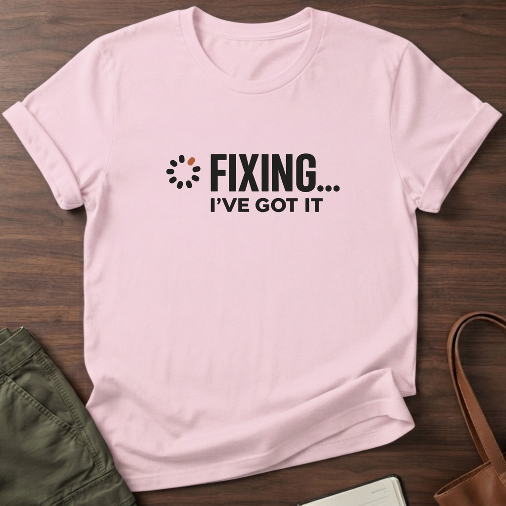 Fix-It Mode T-Shirt in Light Pink