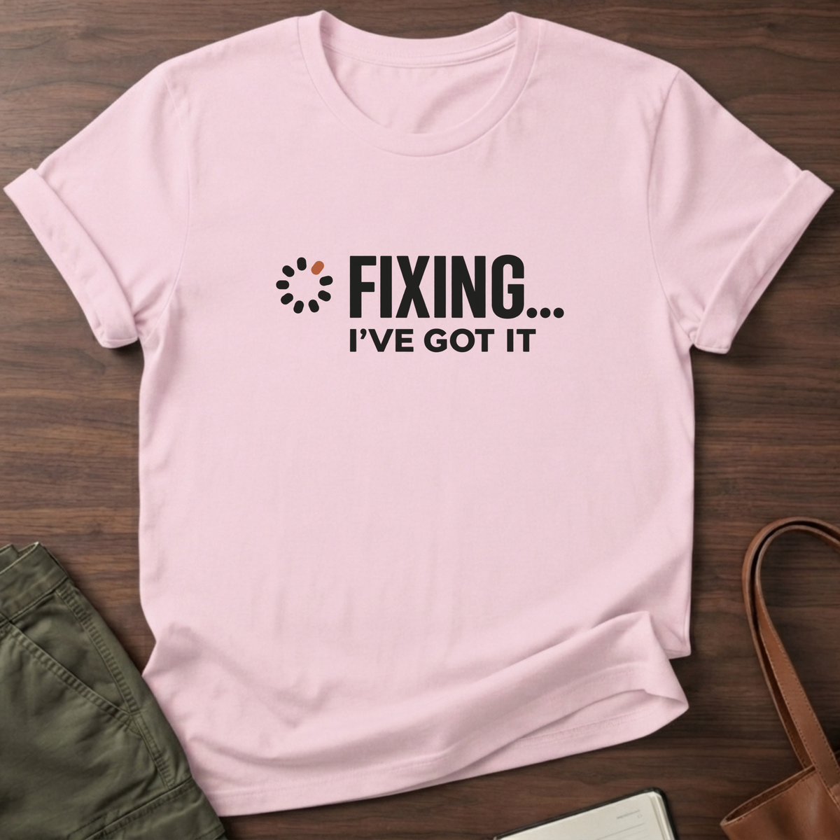 Fix-It Mode T-Shirt in Light Pink