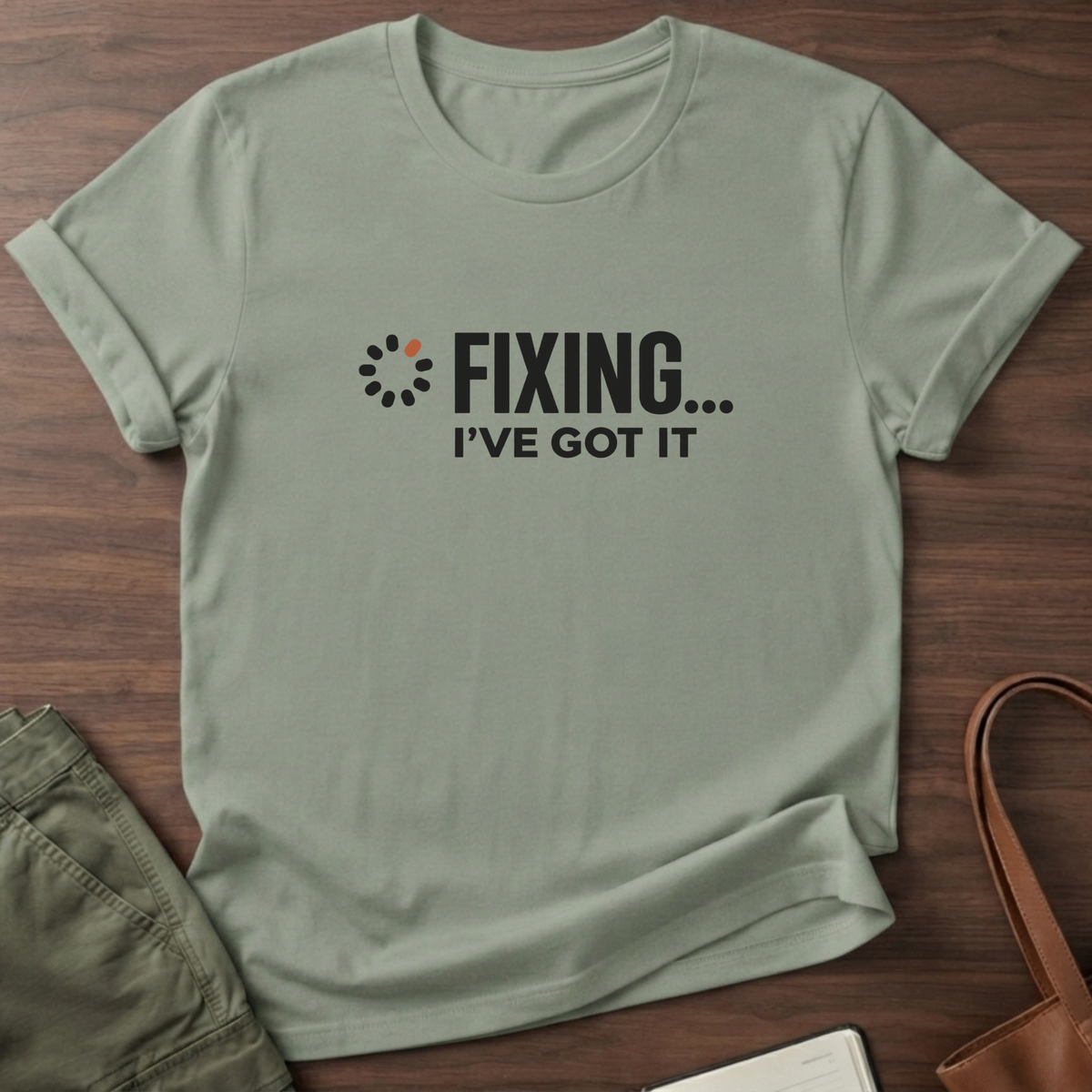 Fix-It Mode T-Shirt in Sage