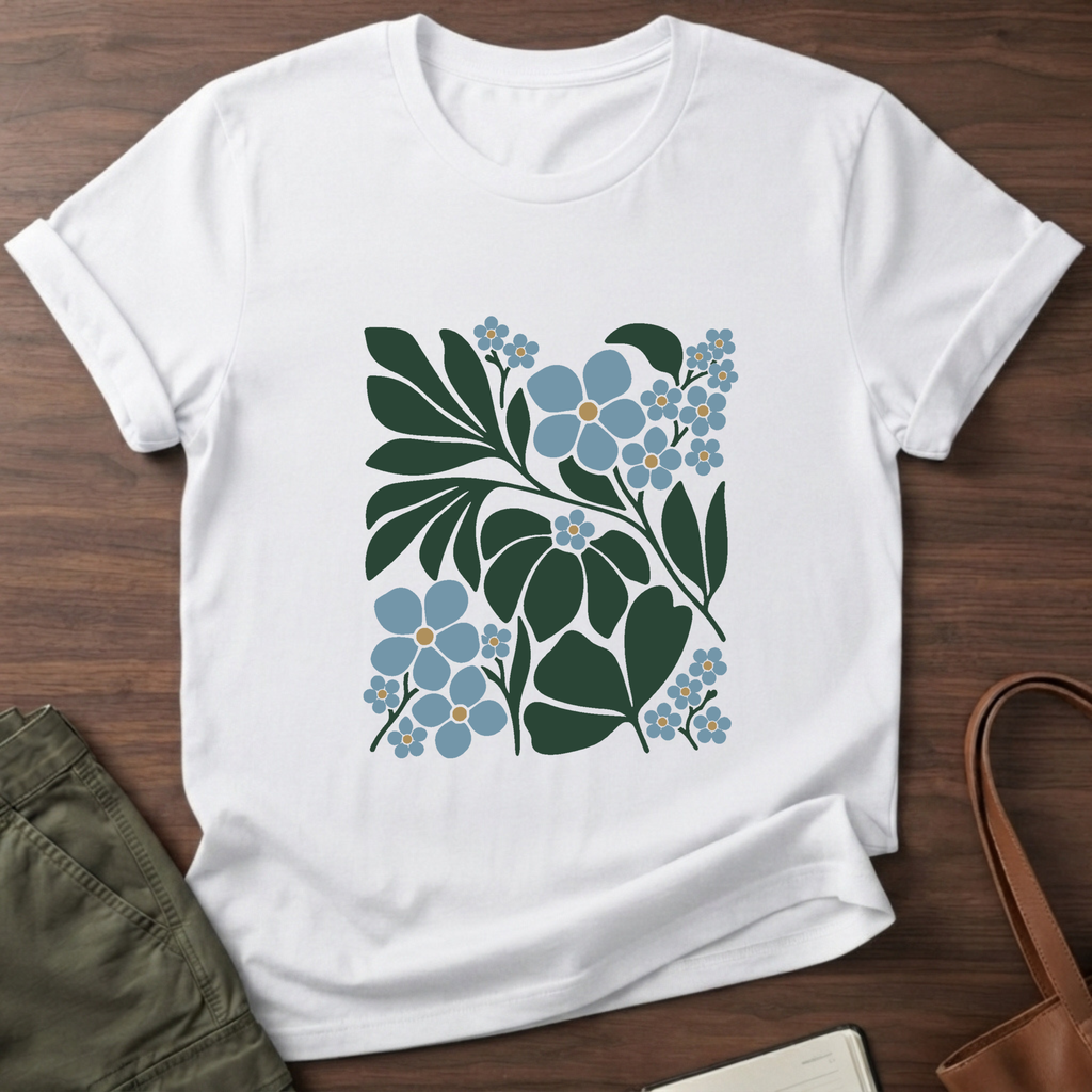 Forget Me Not Collage T-Shirt - White
