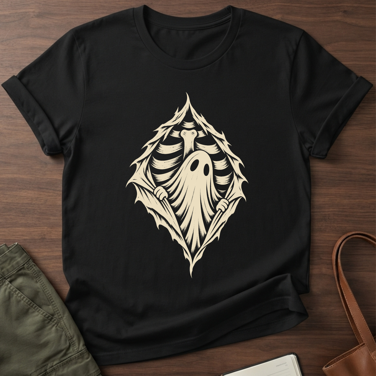 Ghost Within T-Shirt in Black