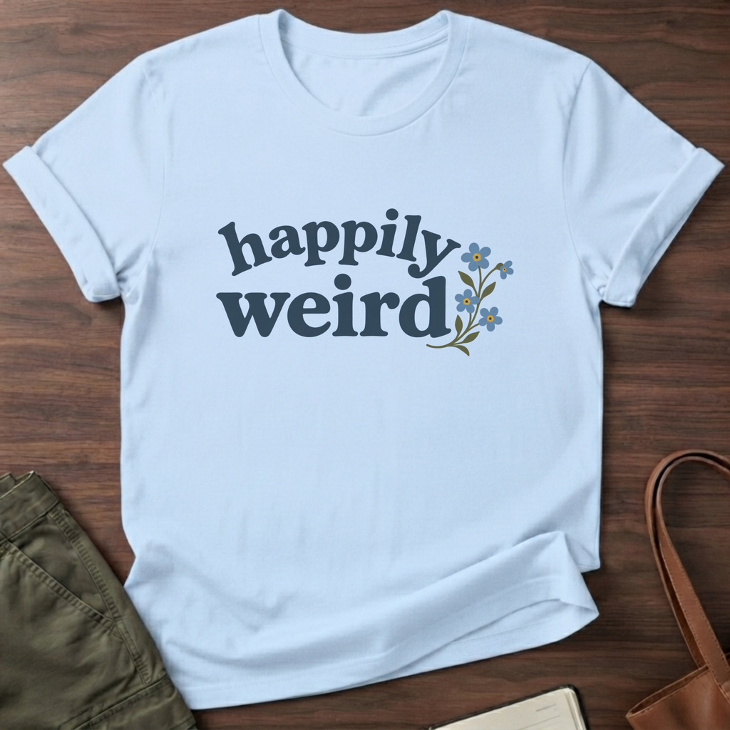 Happily Weird T-Shirt in Light Blue