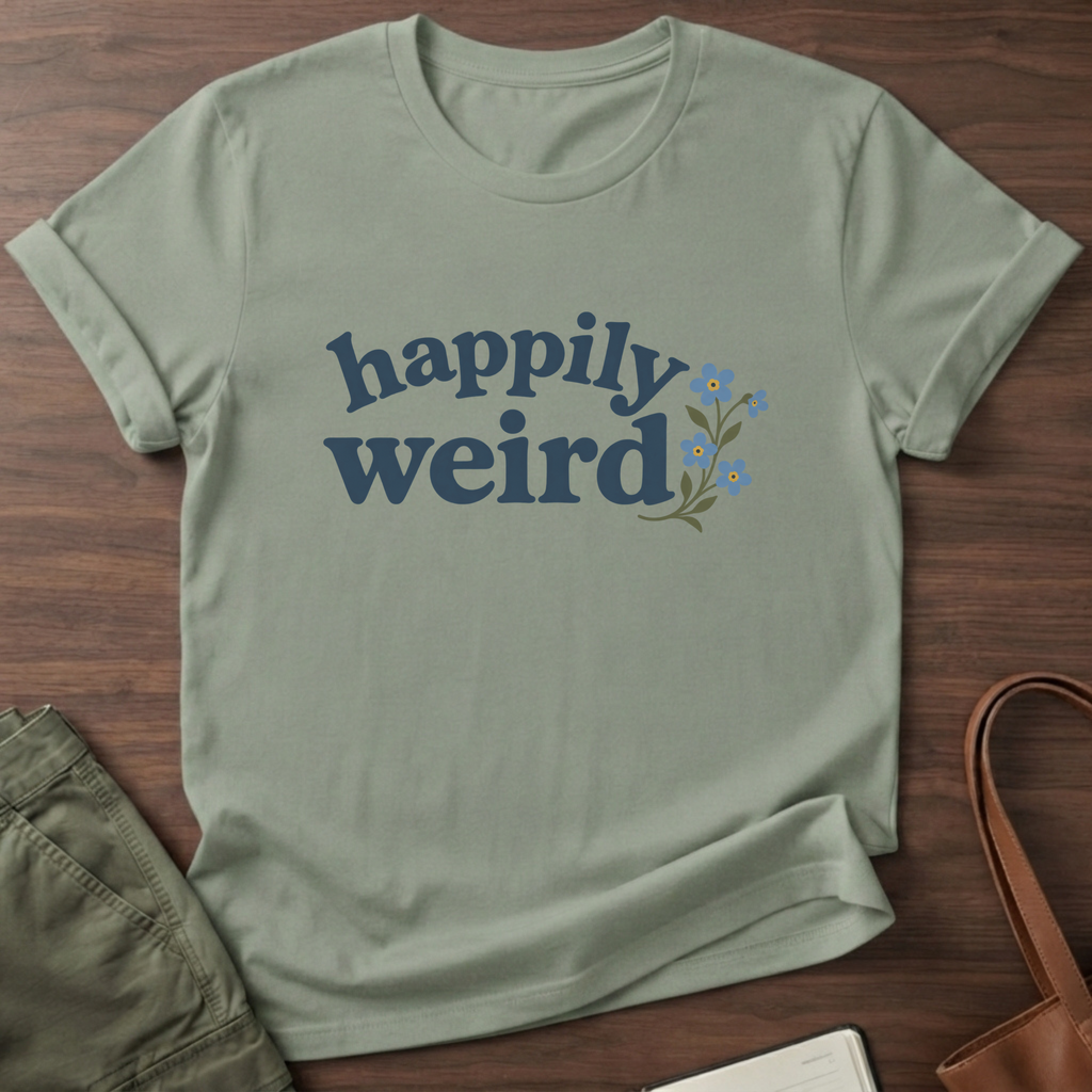 Happily Weird T-Shirt in Sage