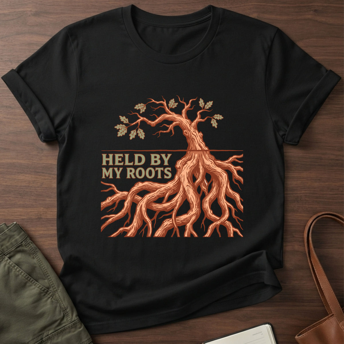 Held By My Roots T-Shirt - Black