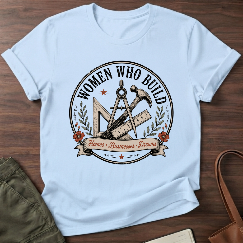 Woman Who Build T-Shirt - Light Blue
