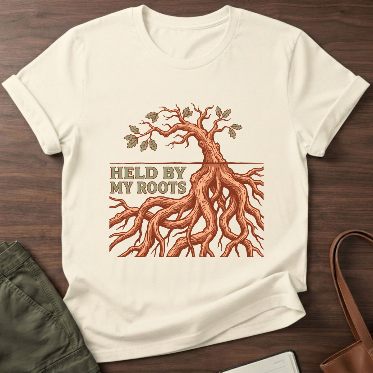 Held By My Roots T-Shirt - Natural