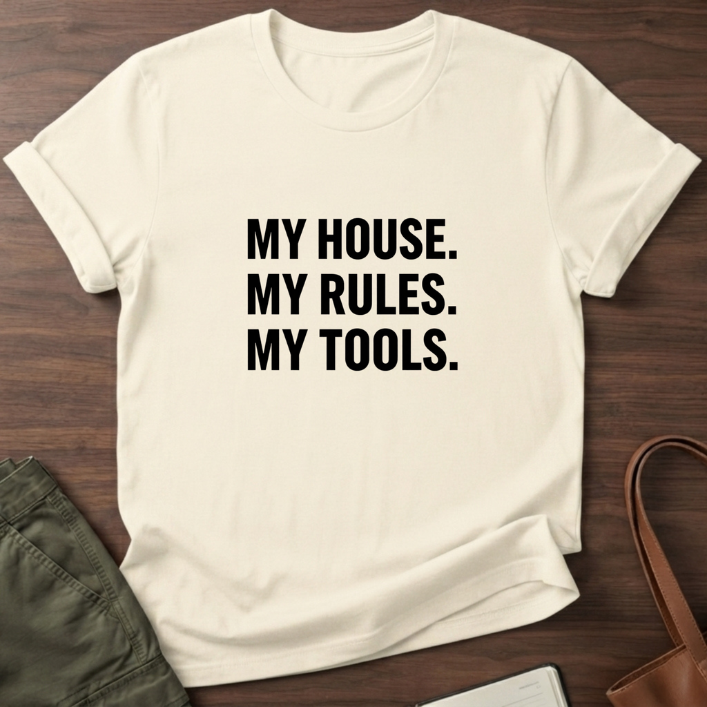 My House Minimalist T-Shirt - Natural