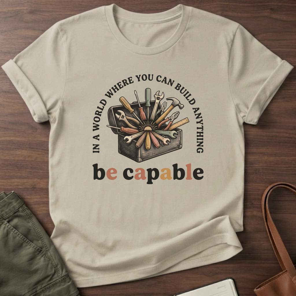 Be Capable In a World T-Shirt - Sand