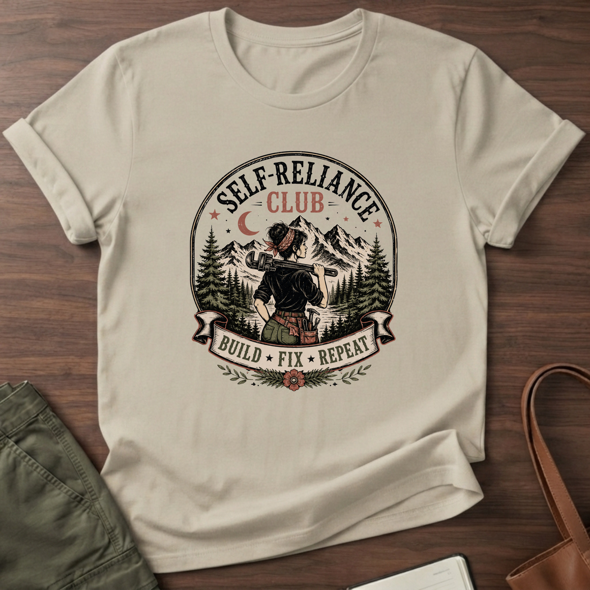 Self-Reliance Club T-Shirt - Sand