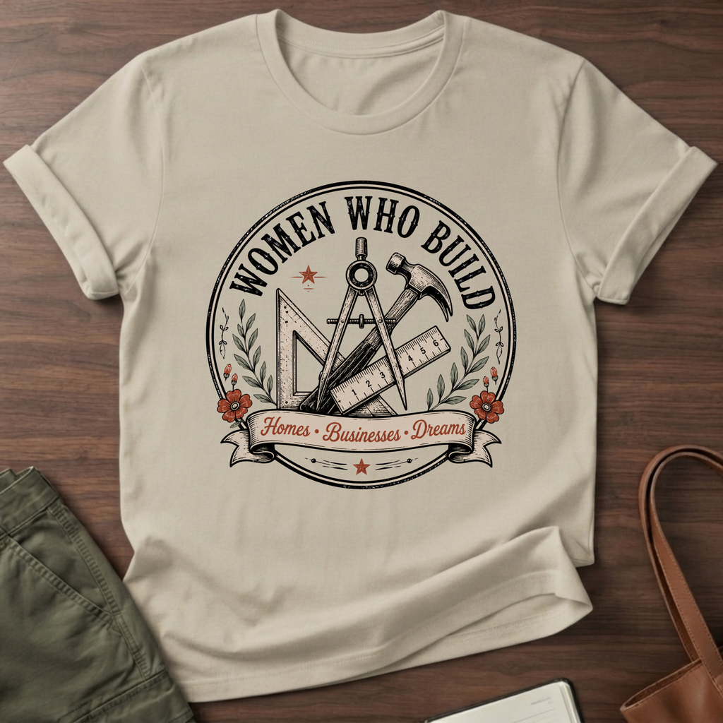 Woman Who Build T-Shirt - Sand