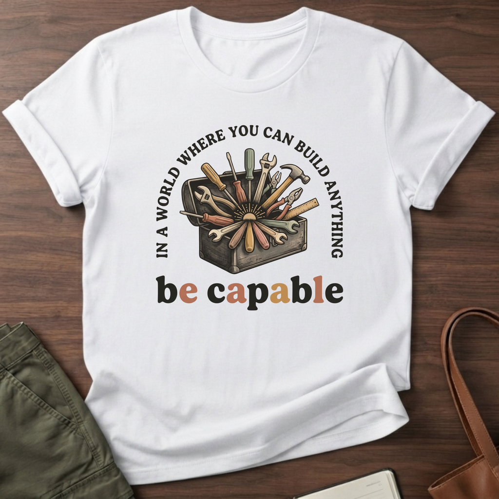 Be Capable In a World T-Shirt - White