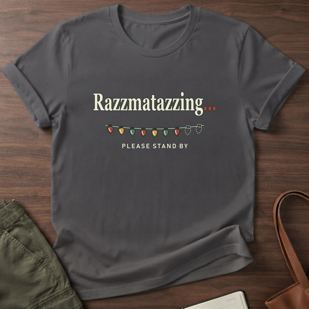 Holiday Loading T-Shirt in Charcoal