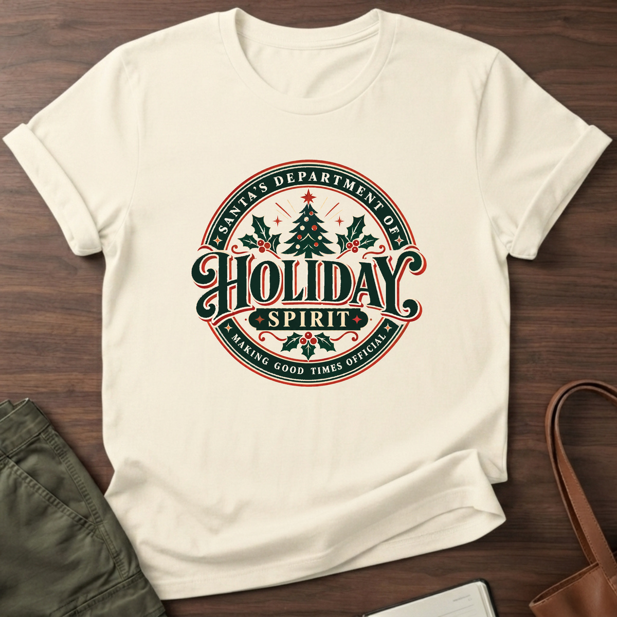 Holiday Spirit T-Shirt in Natural