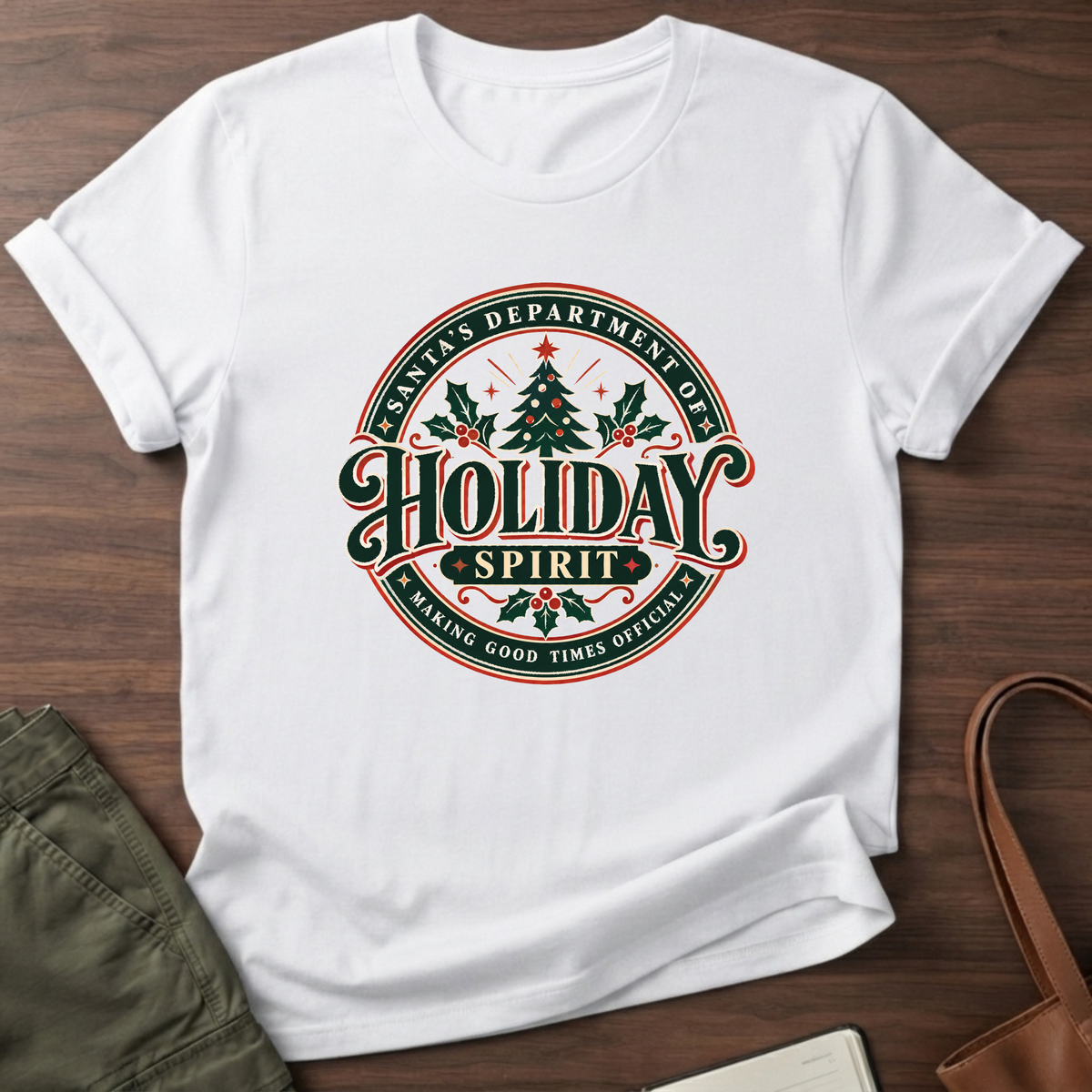 Holiday Spirit T-Shirt in White