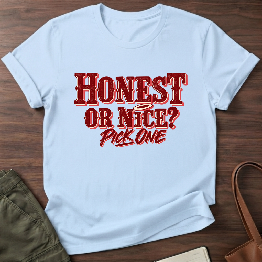 Honest or Nice T-Shirt in Light Blue