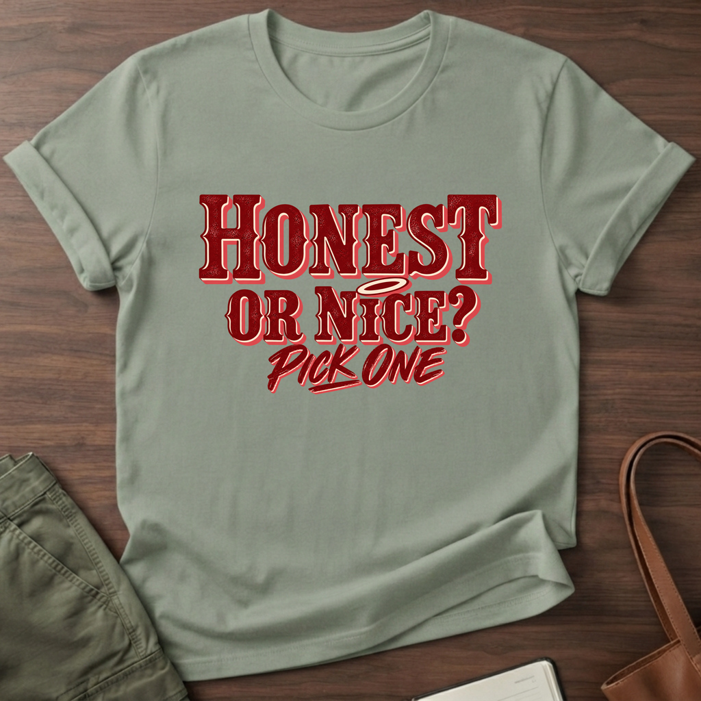 Honest or Nice T-Shirt in Sage