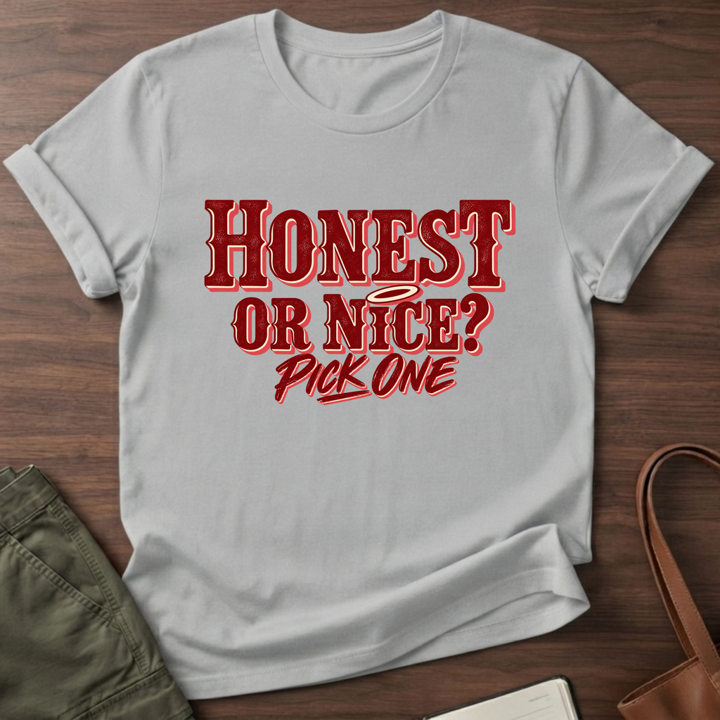 Honest or Nice T-Shirt in Sport Grey