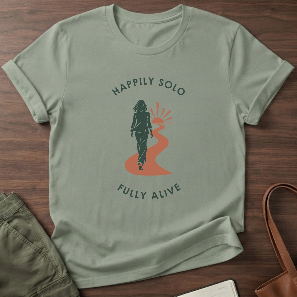 Happily Solo T-Shirt - Sage
