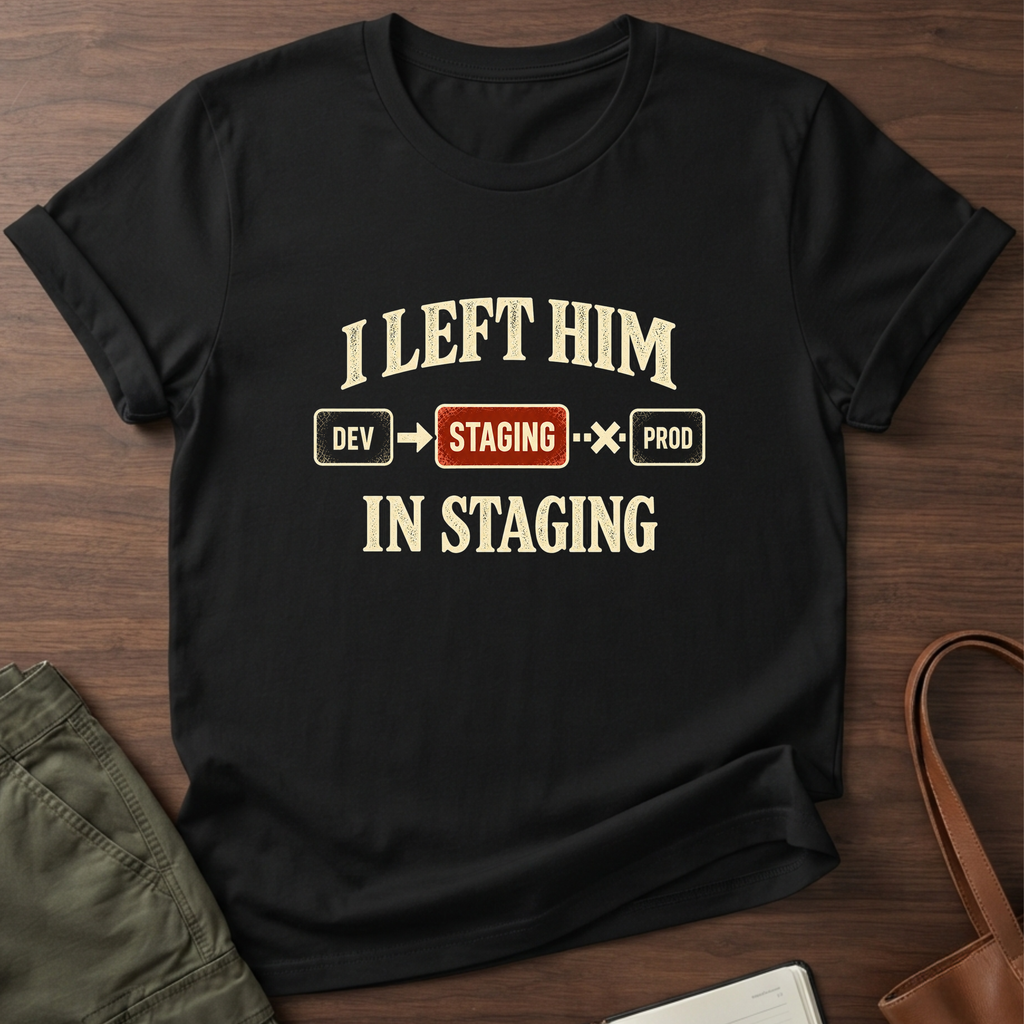 In Staging T-Shirt in Black