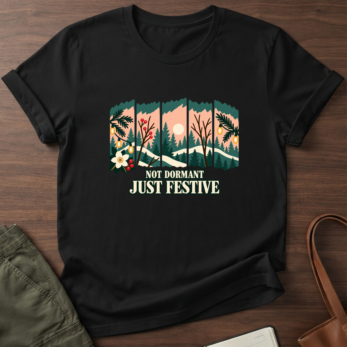 Just Festive T-Shirt in Black