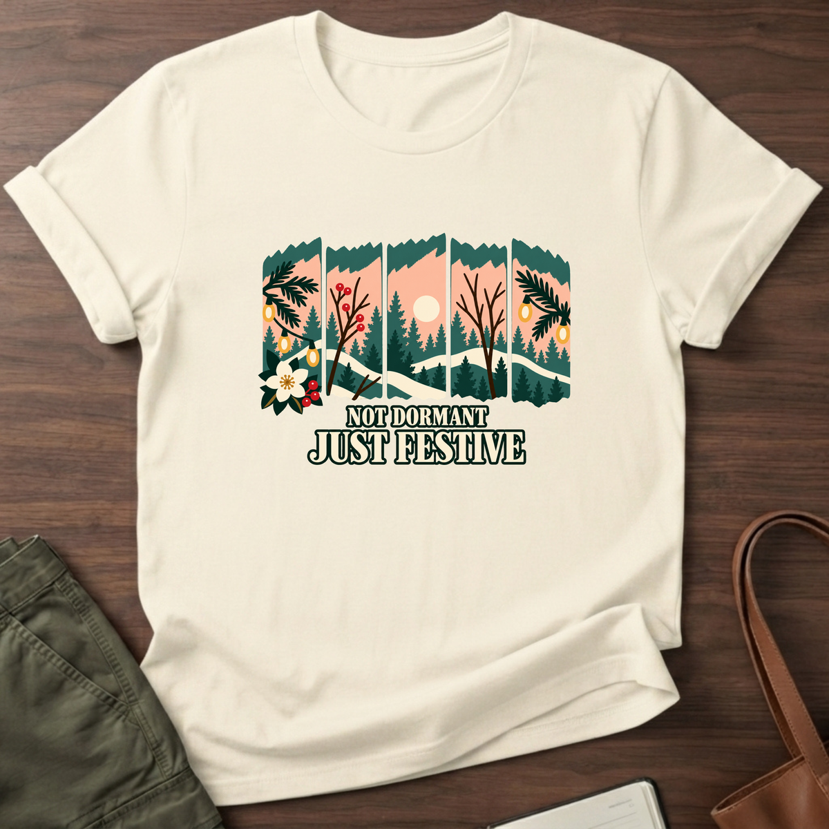 Just Festive T-Shirt in Natural