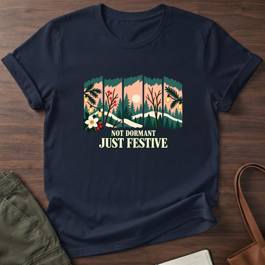 Just Festive T-Shirt in Navy