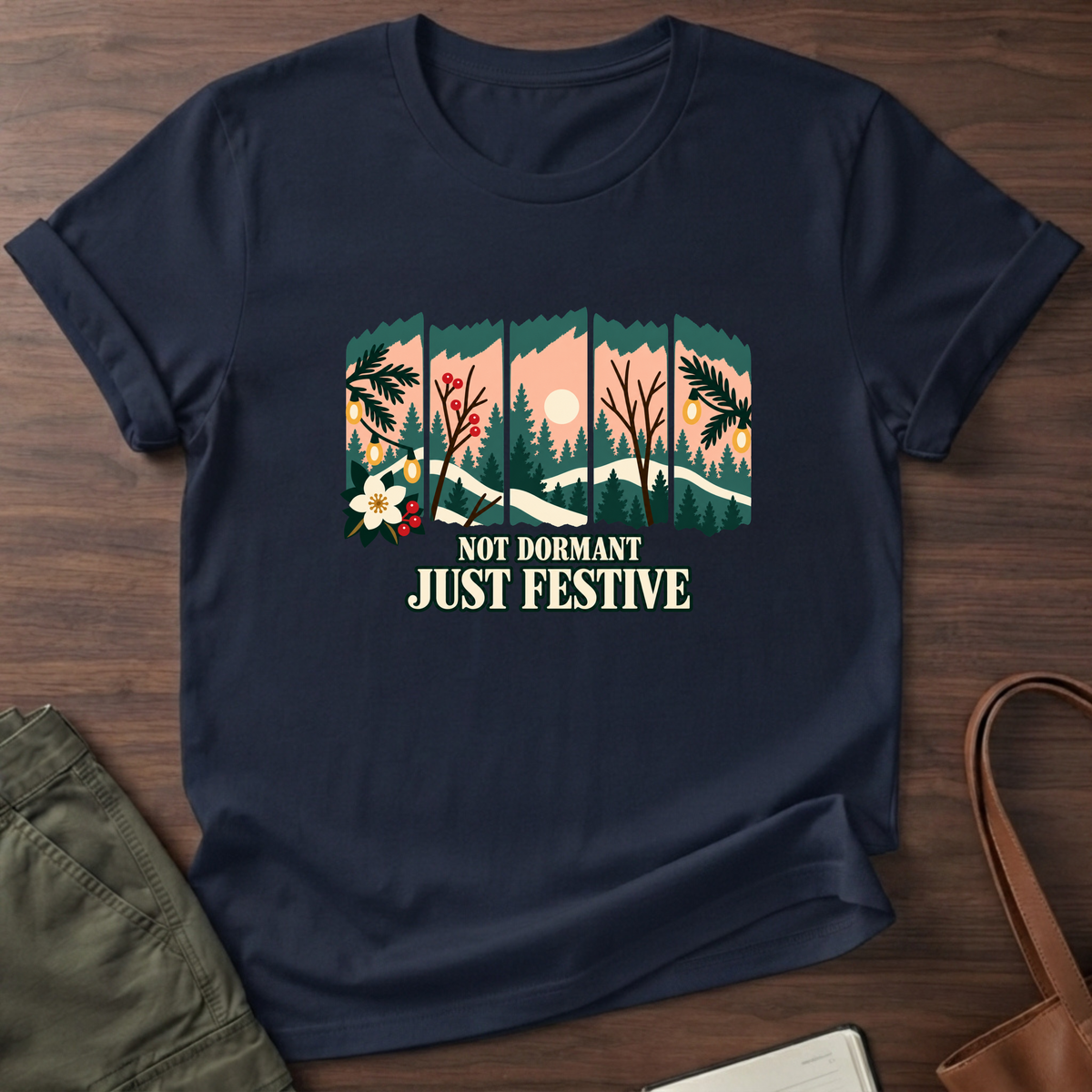Just Festive T-Shirt in Navy