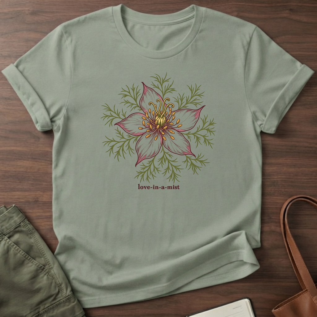 Love In Mist T-Shirt in Sage