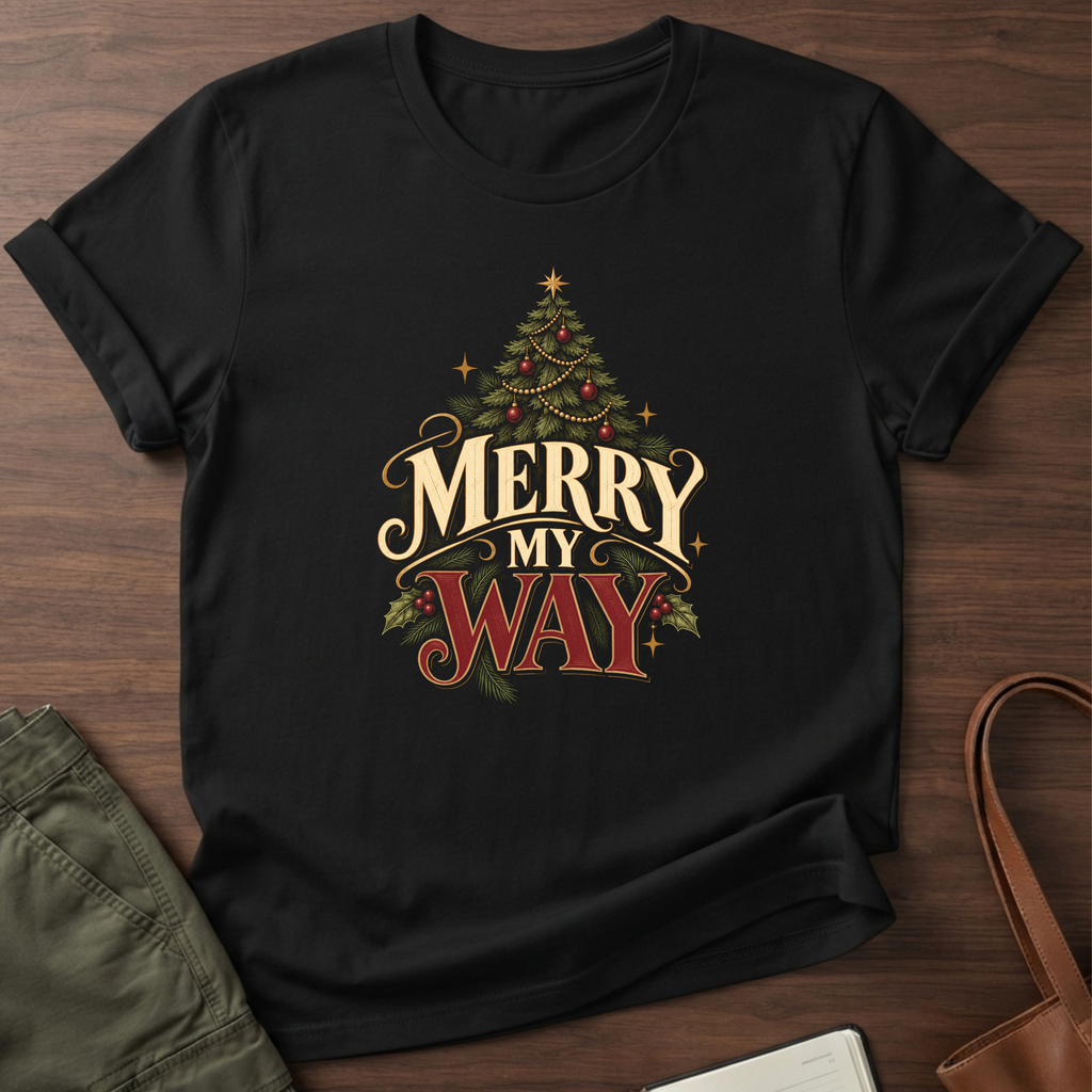 Merry My Way T-Shirt in Black