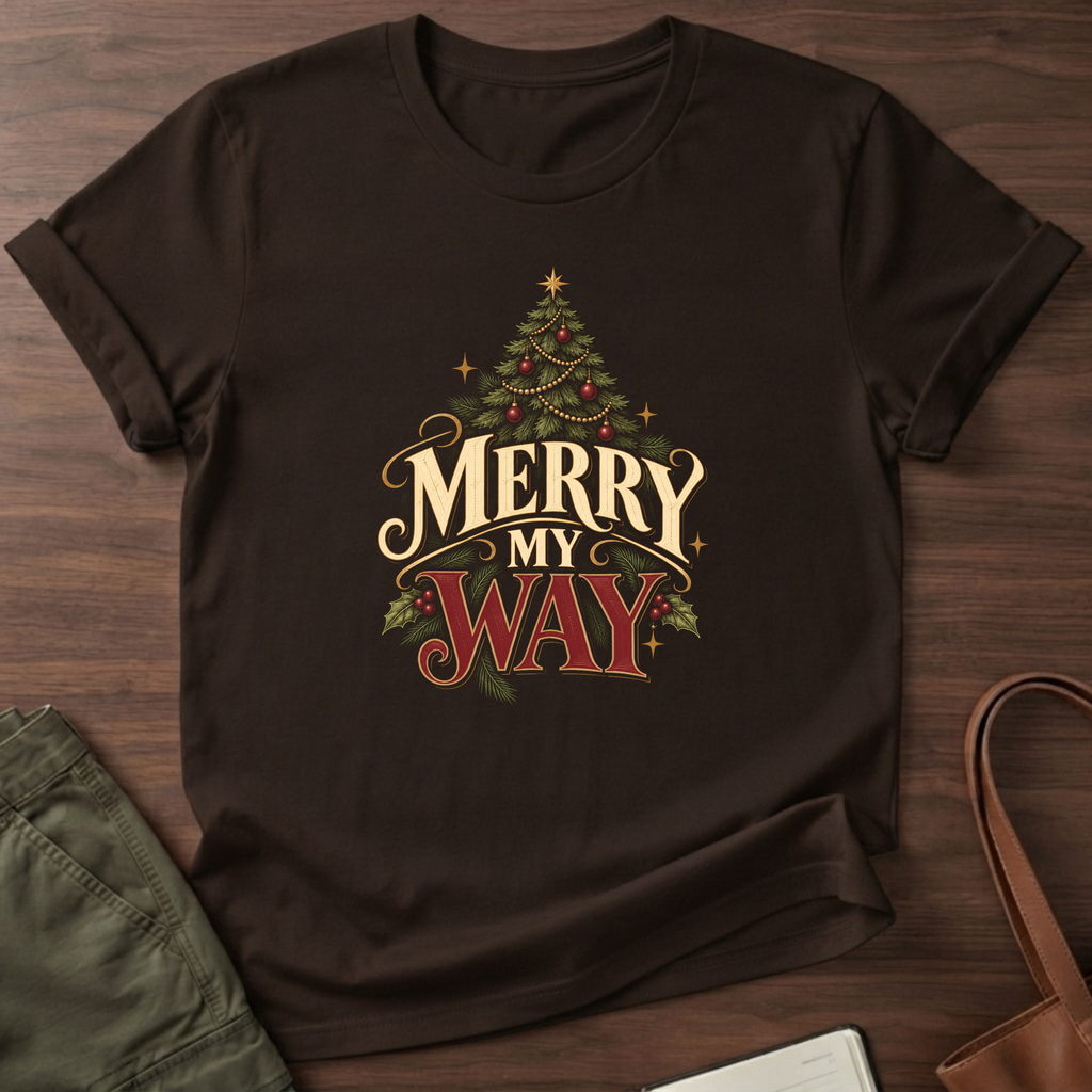 Merry My Way T-Shirt in Dark Chocolate