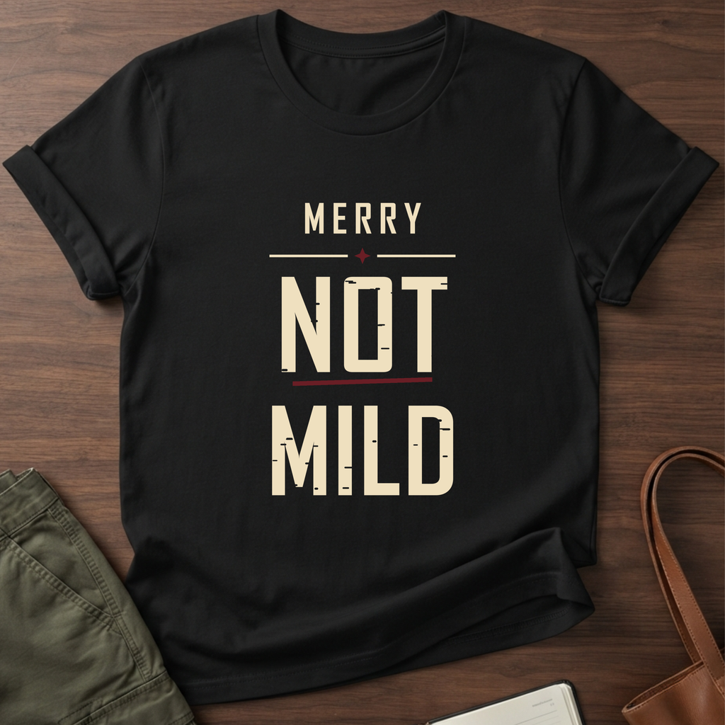 Merry Not Mild T-Shirt in Black
