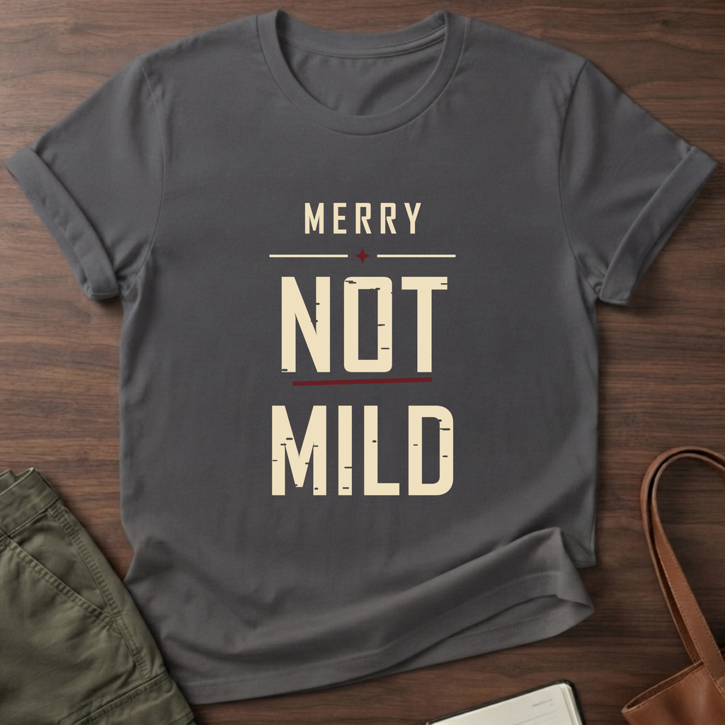 Merry Not Mild T-Shirt in Charcoal