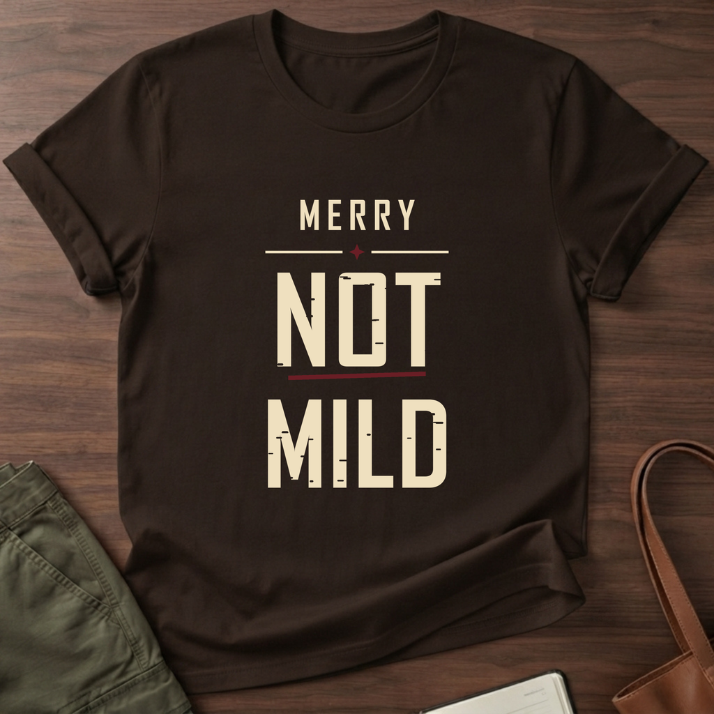 Merry Not Mild T-Shirt in Dark Chocolate