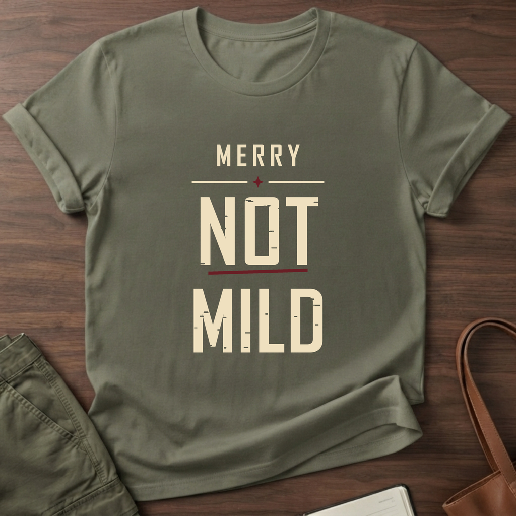 Merry Not Mild T-Shirt in Military Green