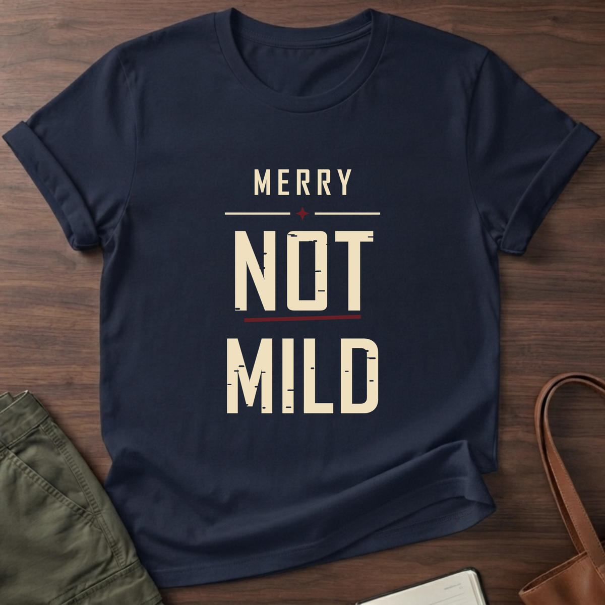 Merry Not Mild T-Shirt in Navy
