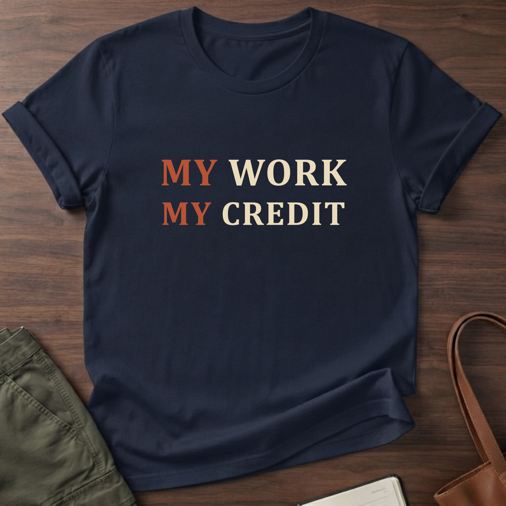 My Work Credit T-Shirt in Navy