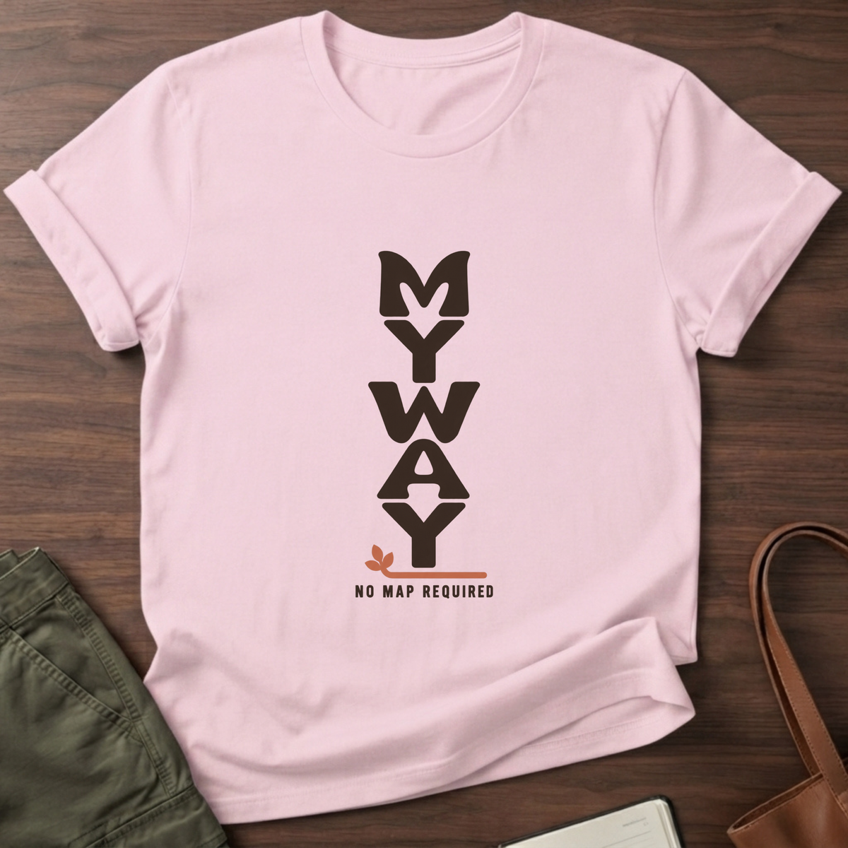 My Way No Map T-Shirt in Light Pink